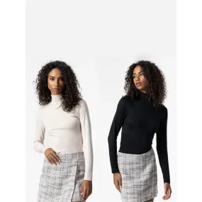 2 t-shirts manches longues bilbao noir beige femme - Tiffosi | wimod