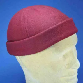 Bonnet docker en laine de caban coloris bordeaux | Bonnet mixte