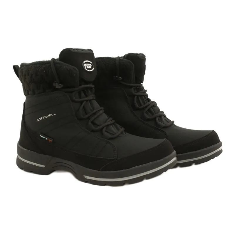 Bottes de neige softshell à membrane American Club SN02/22 noir le noir