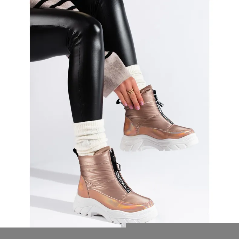 Bottes de neige sur la plateforme VINCEZA d'or