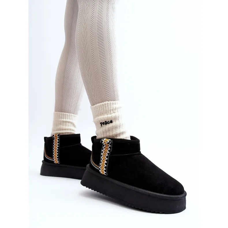 Bottes de neige à plateforme avec motif Udra noir le noir