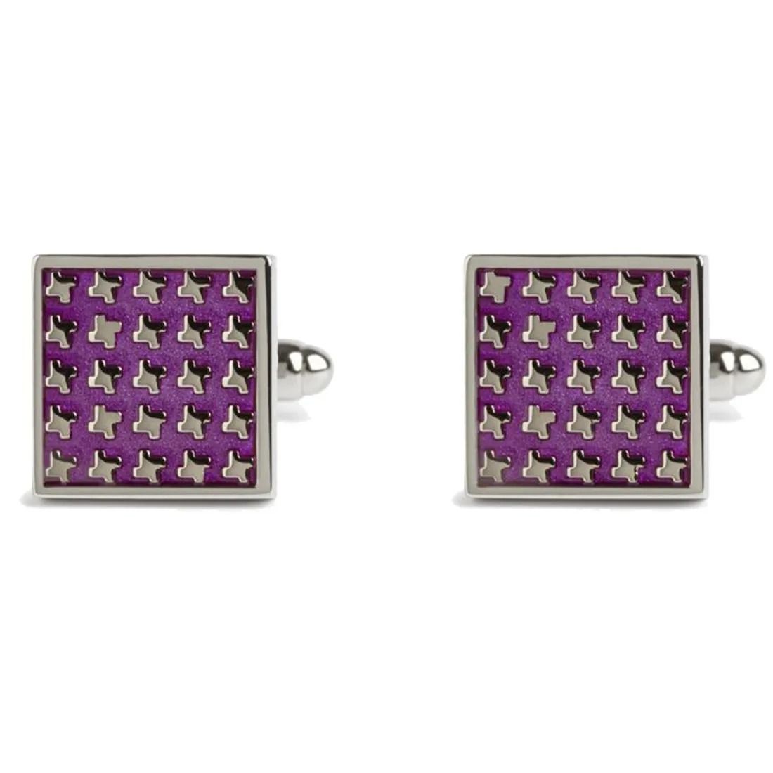 Boutons de manchette, Dogtooth Emaillé violet