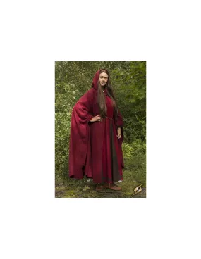 Cape médiévale Godfrey rouge foncé en laine ⚔️ Boutique Épées