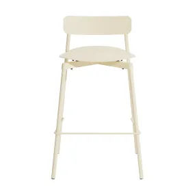 Chaise de bar extérieure en métal ivoire 65cmFromme