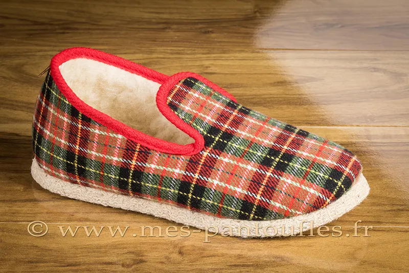 Charentaise tartan orange feutre IGP