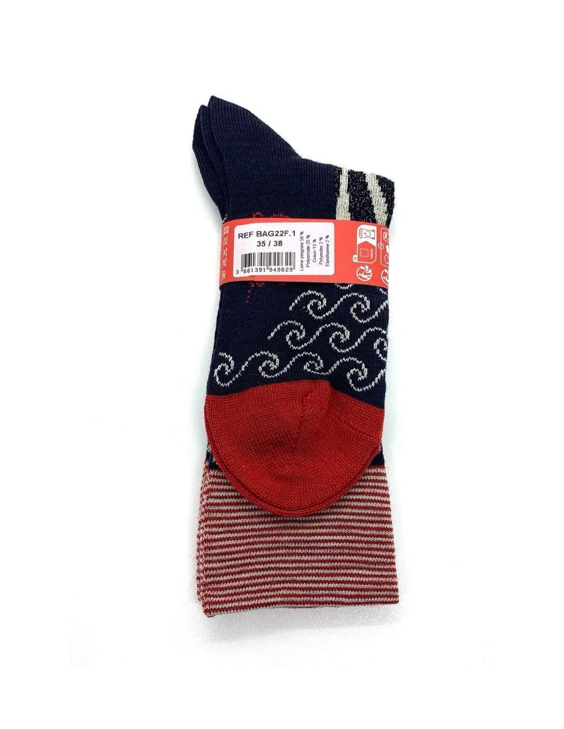 Chaussettes Baleine Berthe aux grands pieds BAG22F.1 Marine