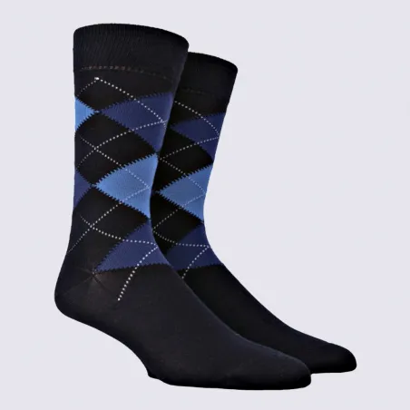 Chaussettes Doré Doré, chaussettes confort homme en fil d'écosse marine | Igert Dannemarie