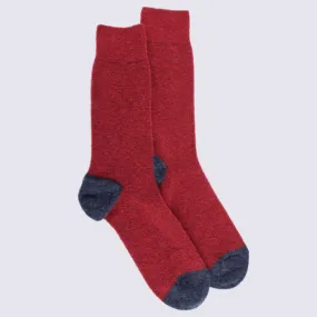 Chaussettes Doré Doré, chaussettes en laine polaire homme rouge/bleu | Igert Chausseur & Maroquinier