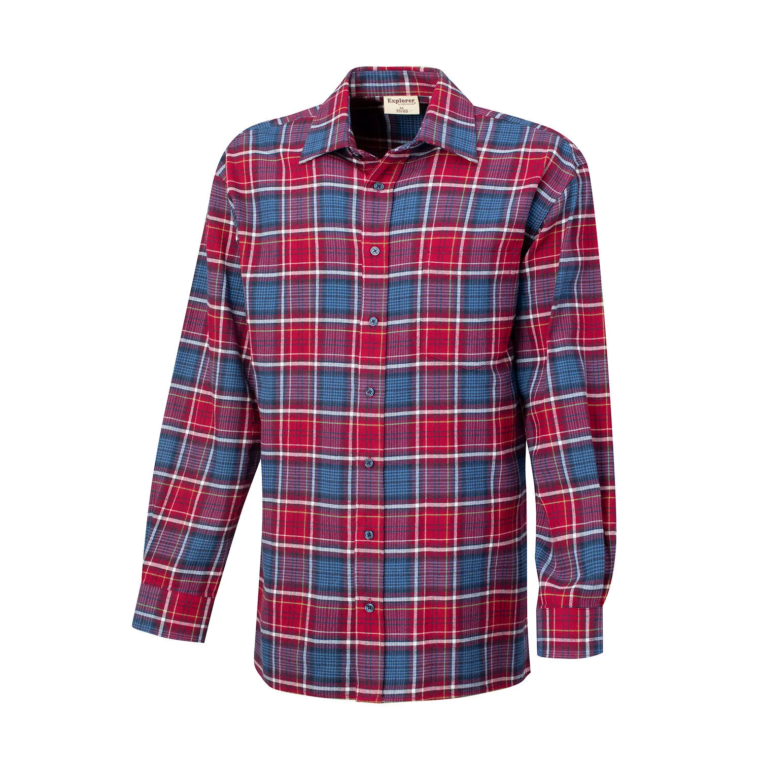 Chemise en flanelle, rouge-bleu à carreaux ⋆ Lehner Versand