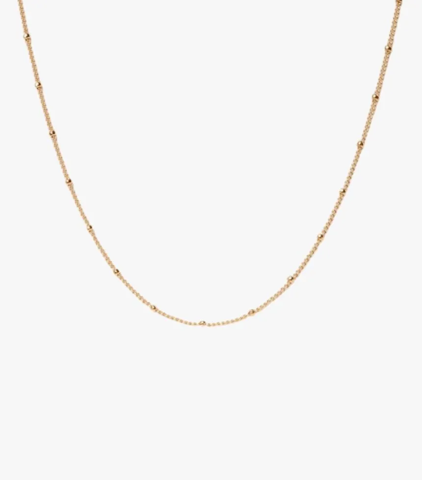Collier chaîne boules à l'or fin 24 carats