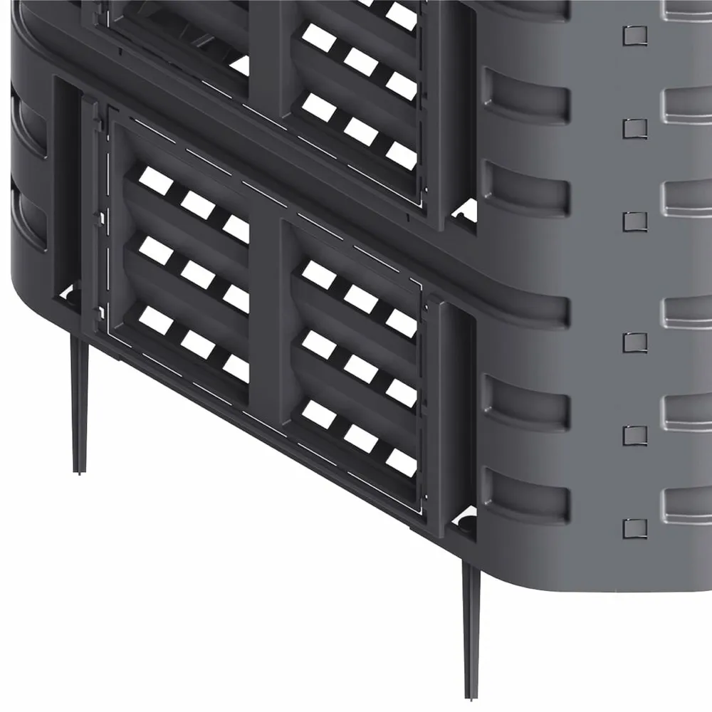 Composteur de jardin noir 93,3x93,3x113 cm 740 l