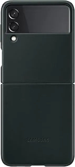 Coque pour téléphone samsung galaxy z flip 3, housse de protection en cuir 
