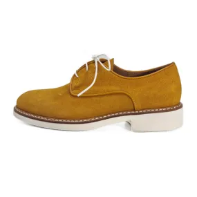 Derby tendance en velours jaune moutarde - Fratelli Rosana - Scarpe