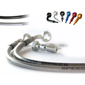 Durite aviation frein arrière moto SPEEDBRAKES inox/raccord titane - piecemotoquad.fr