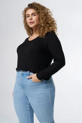 Femmes Haut à manches longues Noir | MS Mode