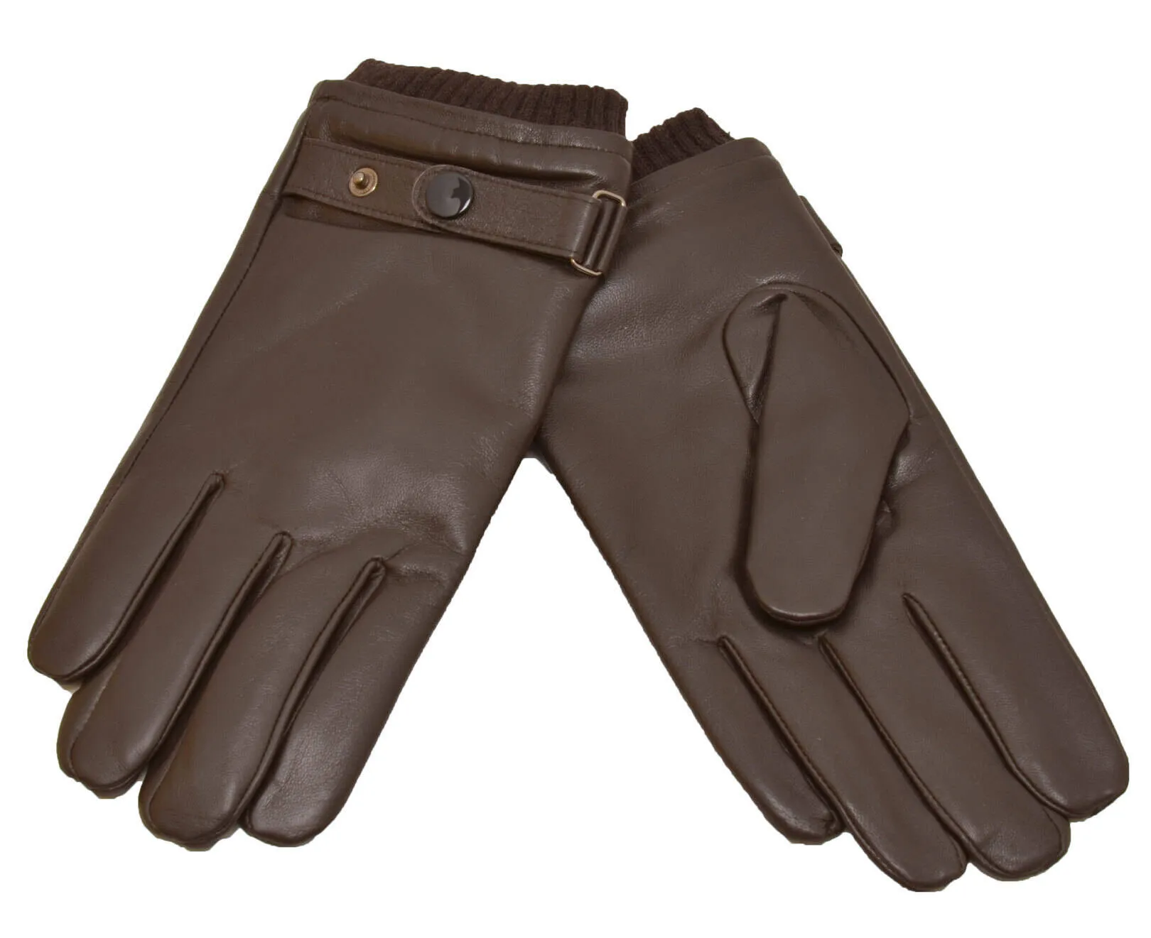 Gants cuir homme marron