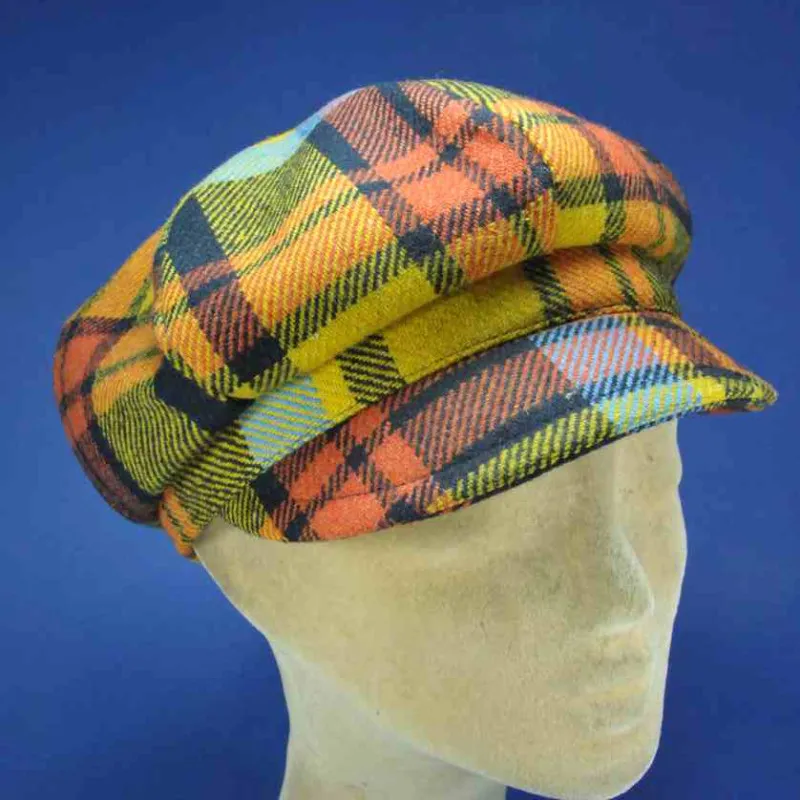 Gavroche en laine couleur moutarde | Casquette pour femmes