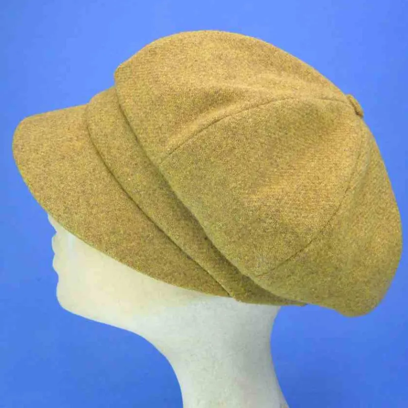 Gavroche femme en laine vierge couleur moutarde | Gavroche pour femme
