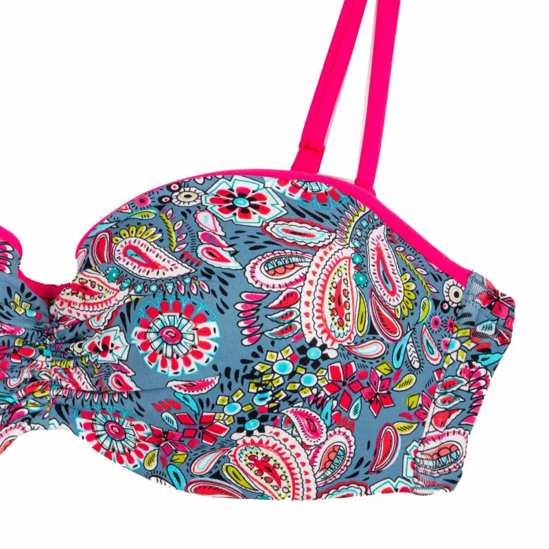 Haut de maillot de bain bandeau imprimé cachemire Femme CHERRY BEACH