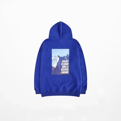 Hoodie en polaire à imprimé montagne