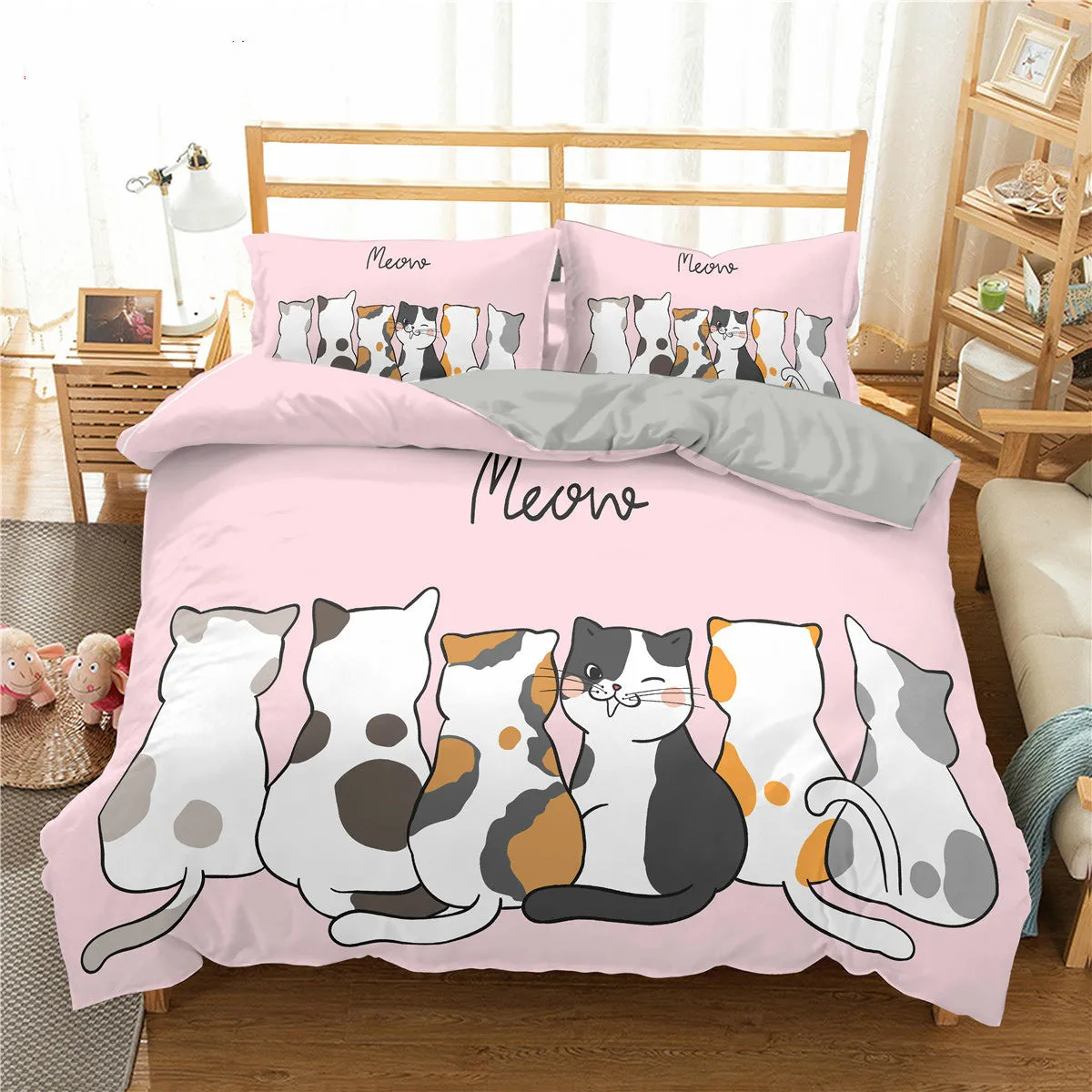 Housse De Couette Dessin Animé Chat Vintage