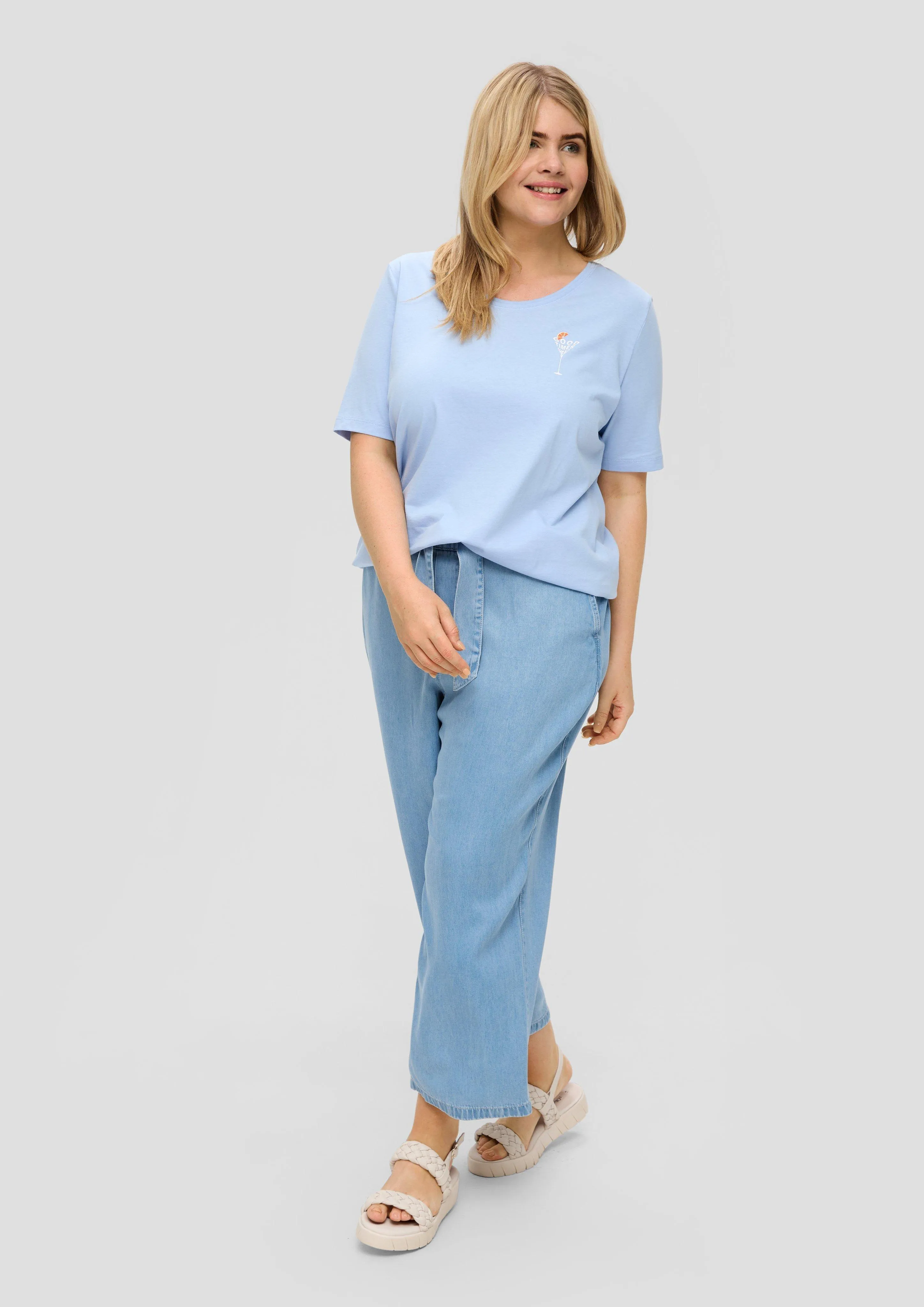 Jupe-culotte dotée de liens à nouer