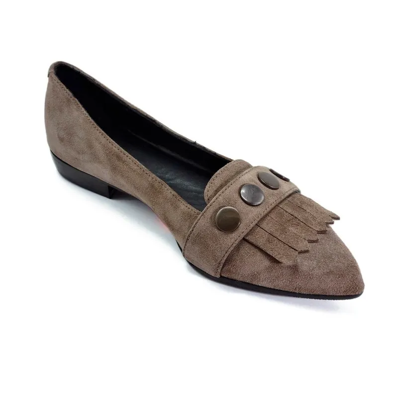 Le mocassin en velours taupe, Homers - Scarpe chaussures