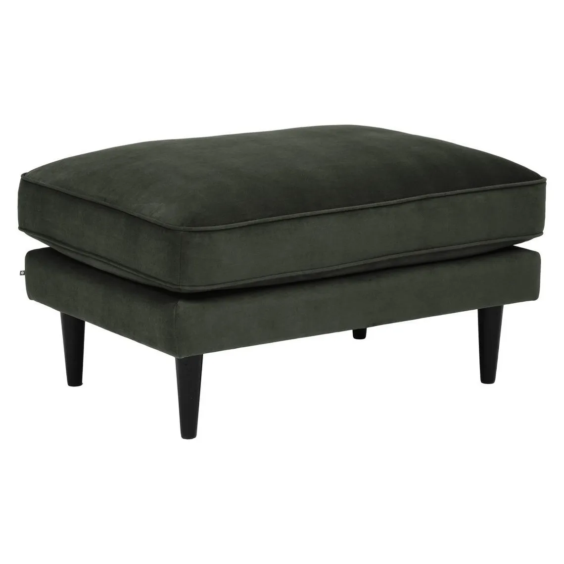 Ottoman Candice en velours gris | 3 Suisses