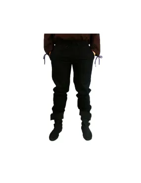 Pantalon viking en laine modèle Harald, noir ⚔️ Boutique Épées