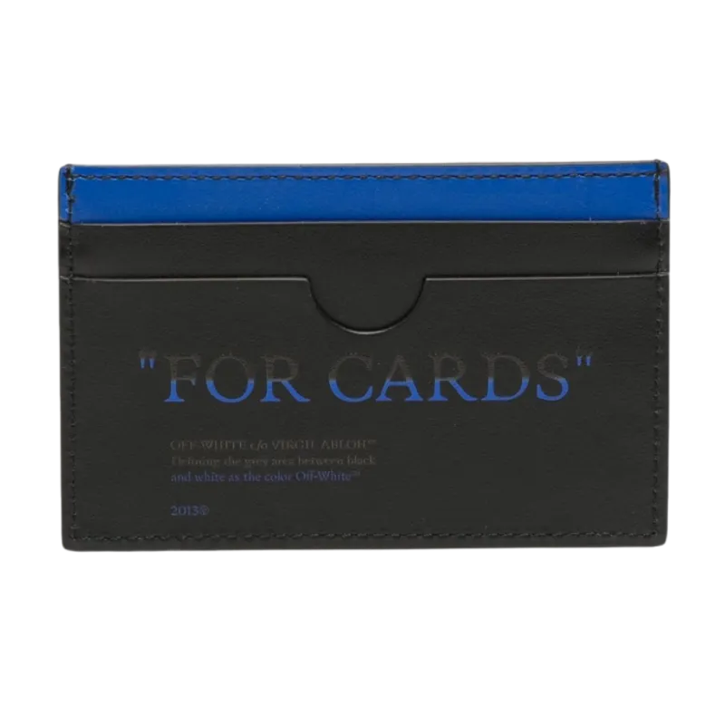 Porte-cartes Quote Bookish Black cuir Noir Bleu