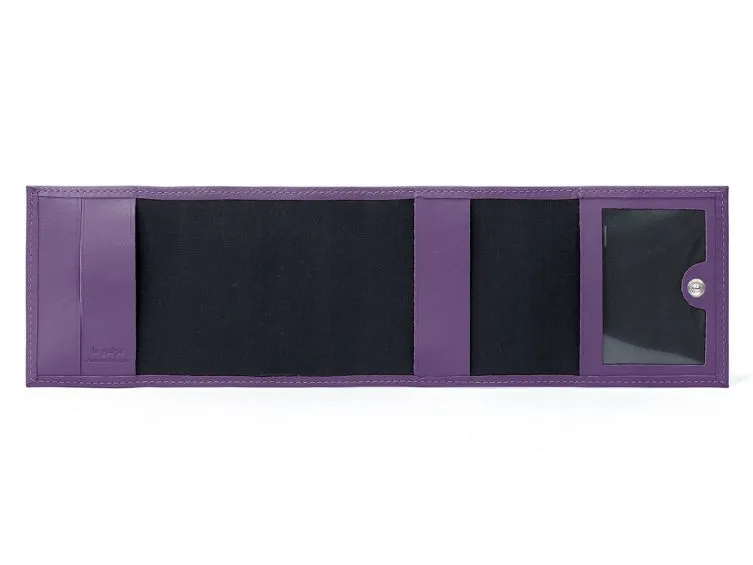 Porte-chéquier compact en cuir - violet - 720 