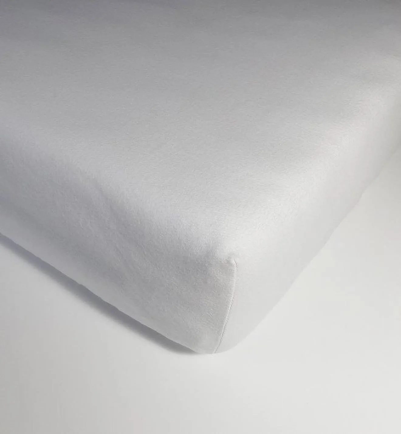 Protège matelas enfant flanelle de coton bio (90 x 190 cm) blanc - Kadolis