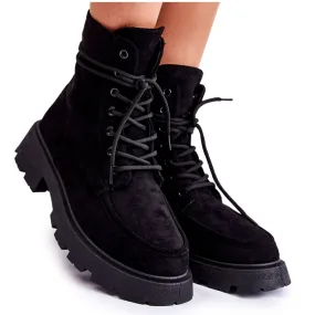 PS1 Bottines en Daim pour Femme Noué Noir Vanita le noir