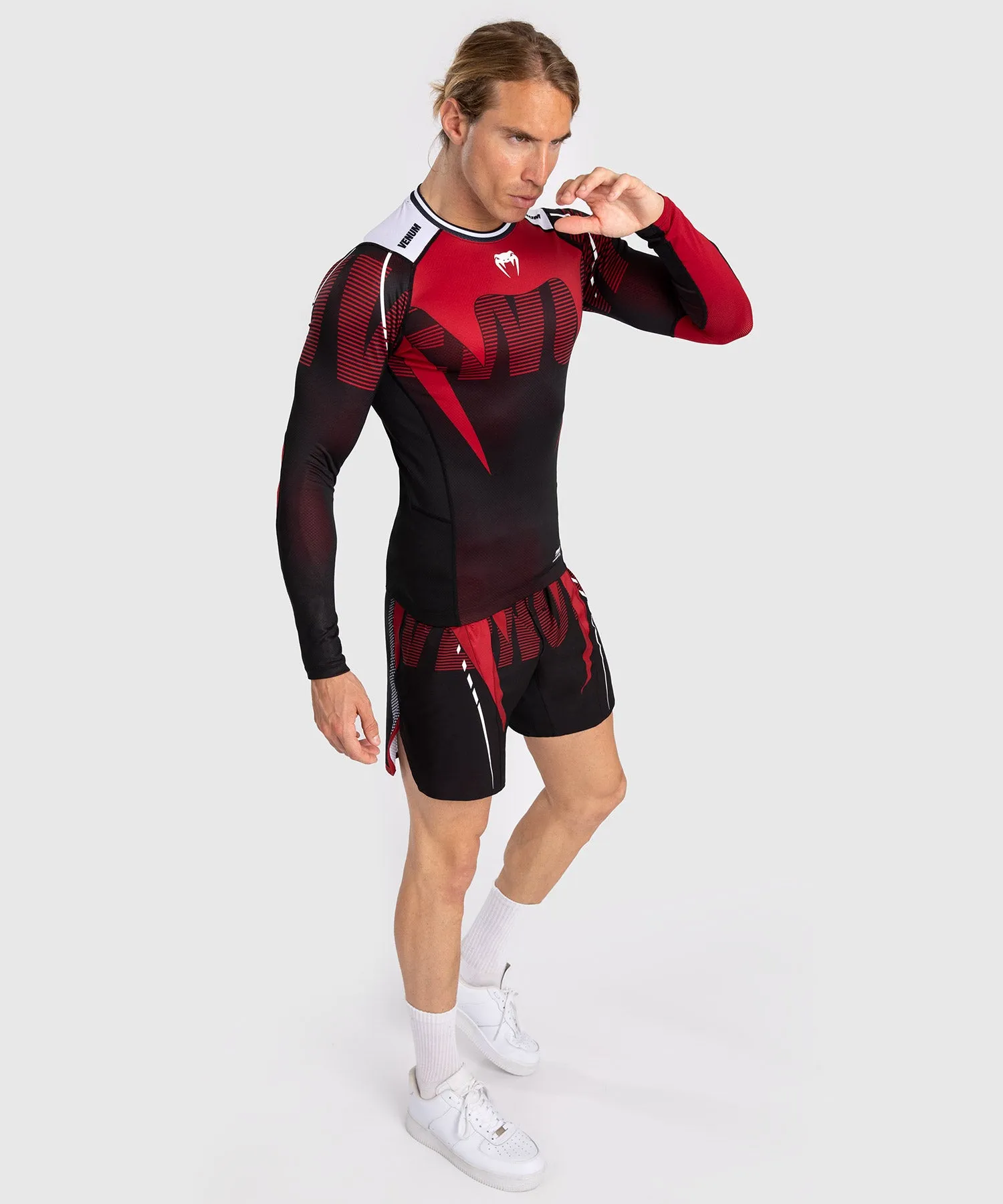 Rashguard À Manches Longues pour Hommes Venum Adrenaline - Red