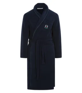 Robe de chambre Christian Cane avec manches longues et col châle bleu marine