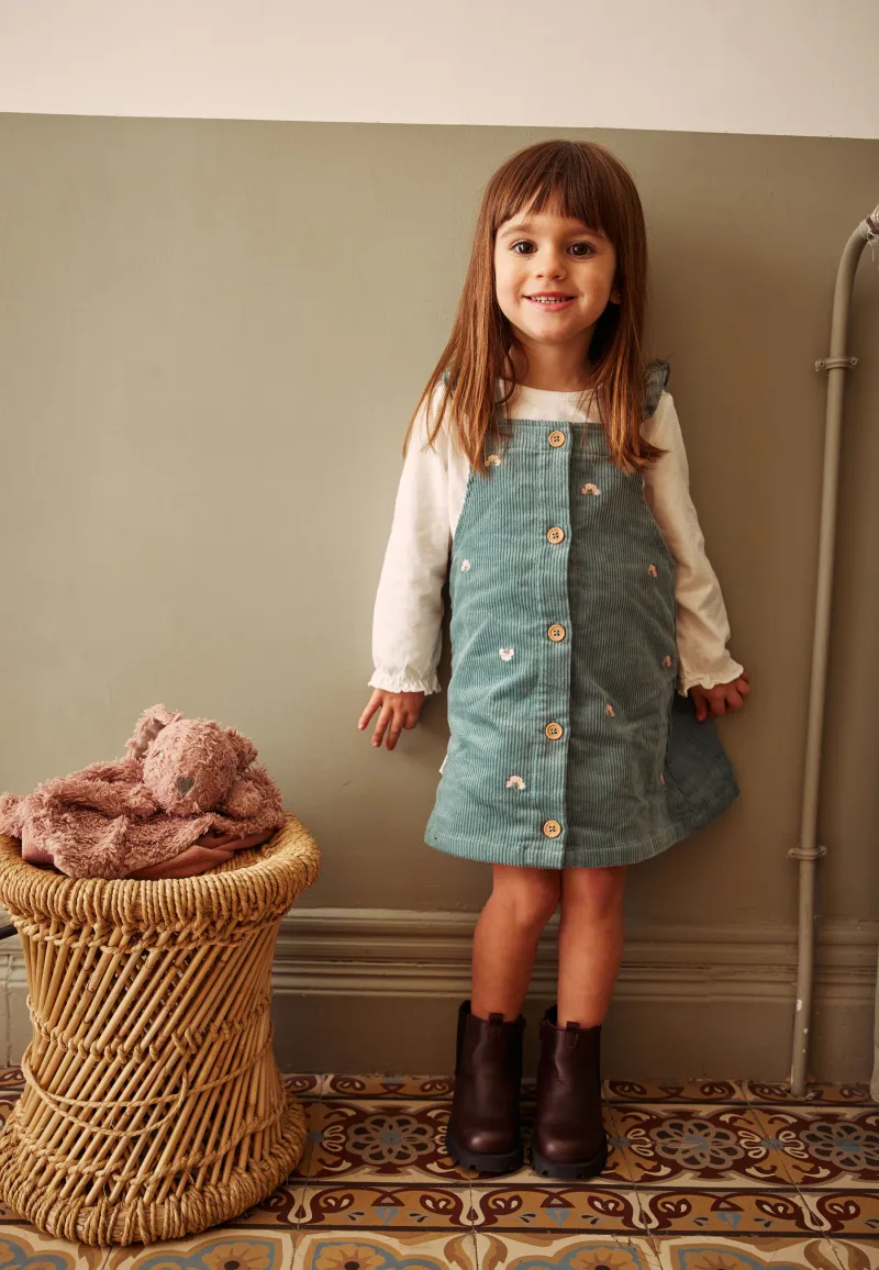 Robe fille en velours côtelé Naya - PETIT BEGUIN