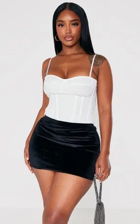 Shape Jupe moulante en velours noir