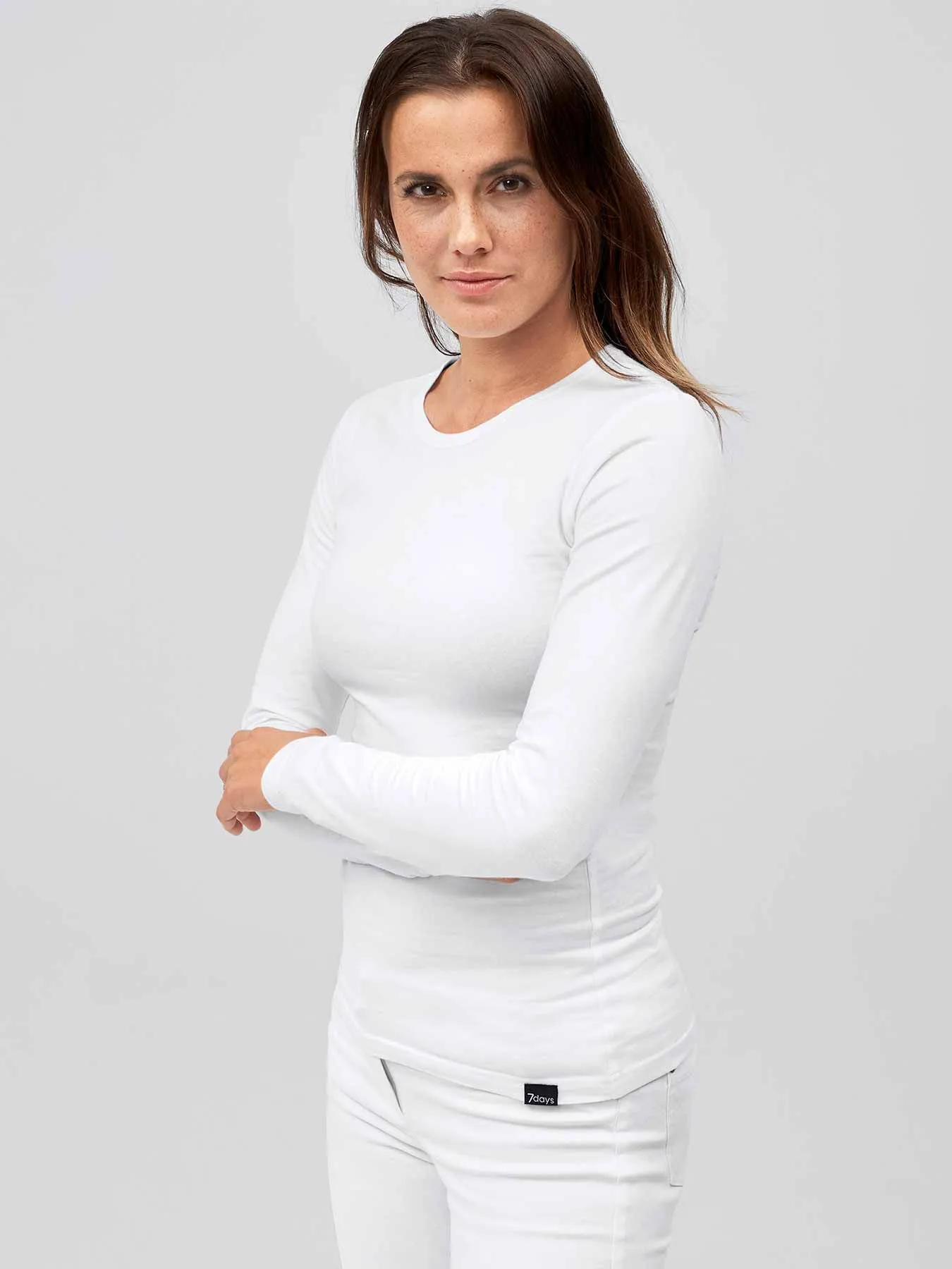 Shirt femme à manches longues, lavage à 60°