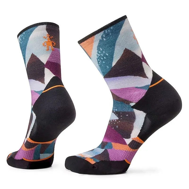 Smartwool Athlete Edition Run Mosaic Pieces Print Crew Socks - Chaussettes en laine mérinos femme | Hardloop