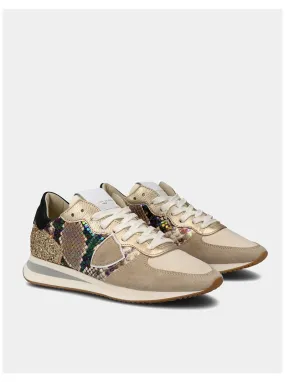 Sneakers Tropez femme Philippe Model beige python