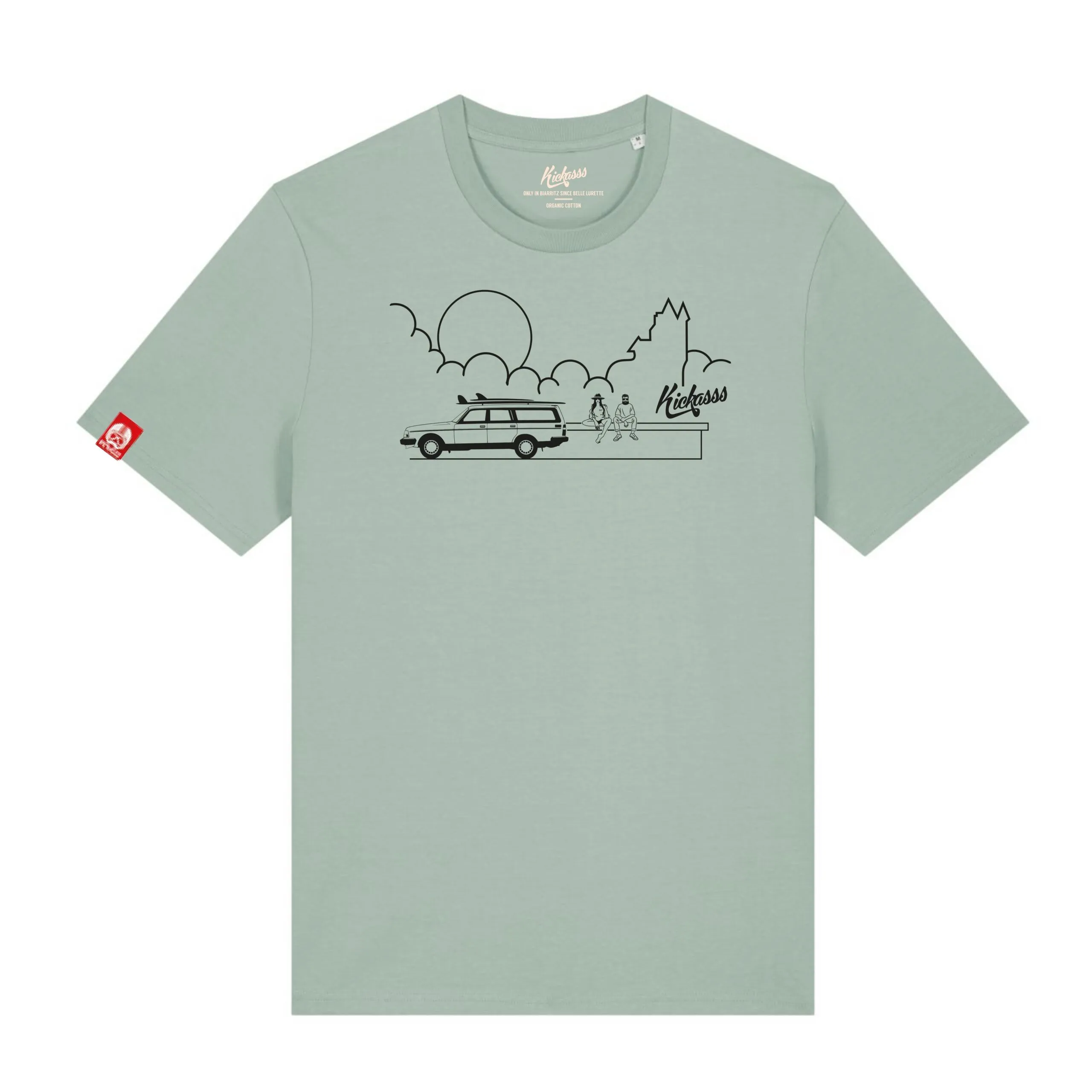 T-shirt numéroté Kickasss Biarritz L’Amourette (aloé)