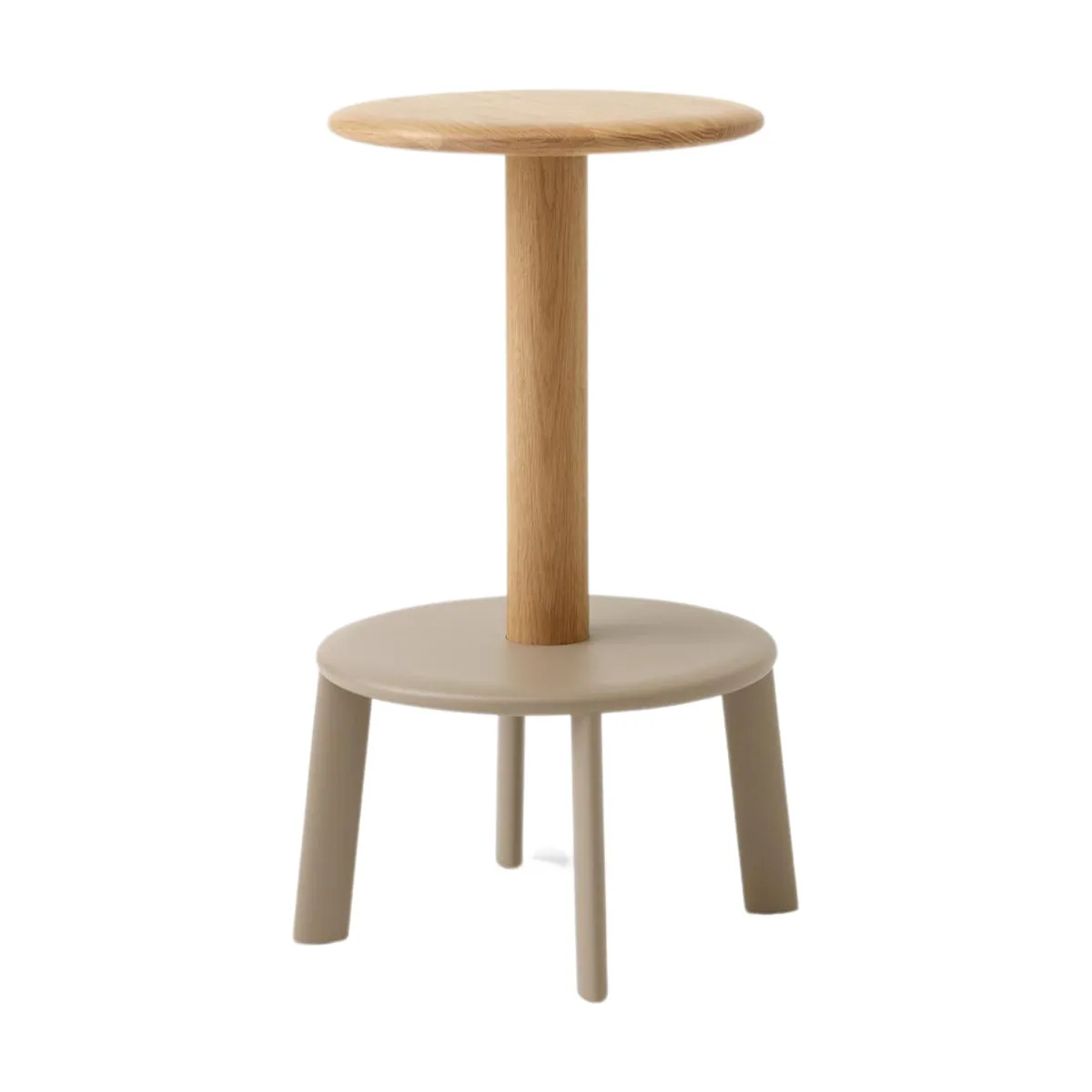 Tabouret de bar en chêne et gris beige 65cmMassif AV39