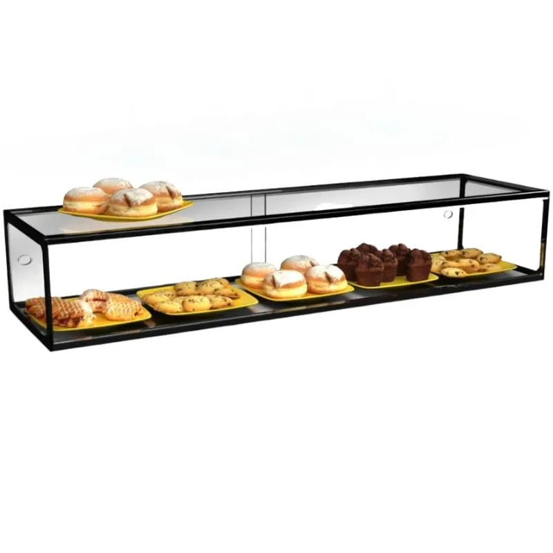 Vitrine Neutre - NEUTRE Présentoirs en Verre Droits 1 Étage - sans LED - L 1200 mm - SAYL