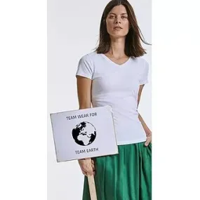 VM  T-shirt Femme col V 2 en coton BIO (vêtements moches)