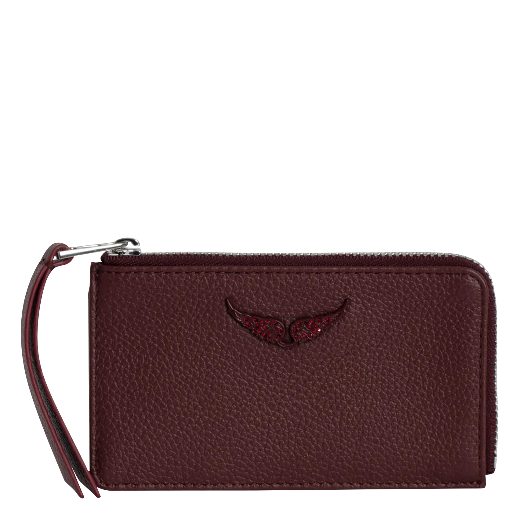 ZADIG&VOLTAIRE  Porte-cartes en cuir velours zv card - Rouge